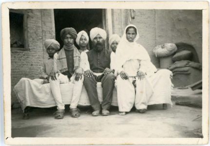 Khush's Family (Parents Appear in the Foreground on the Right), Rurkee, India, c 1950.  Courtesy of the Khush Family.