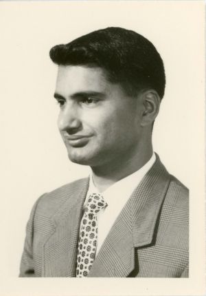 Gurdev Khush, Portait, Smiling, c Late 1950s.  Courtesy of the Khush Family.