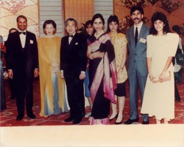 Japan Prize Ceremony (Dr Gurdev Khush Appears On the Left and His Wife, Dr Harwant Khush Appears in the Center), 1987, Japan. Courtesy of the Khush Family.