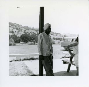 Hari Singh Everest Leaning on a Post, CA, Circa 1960s.  Courtesy of the Everest Family.