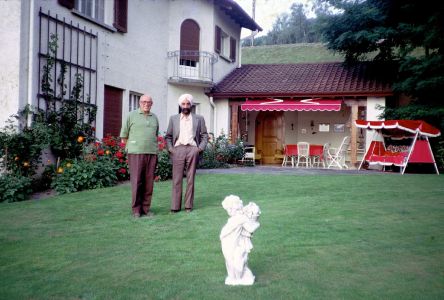 Dr Harcharan Singh Kang with Host, Switzerland, c 1974.  Courtesy of the Kang Family.