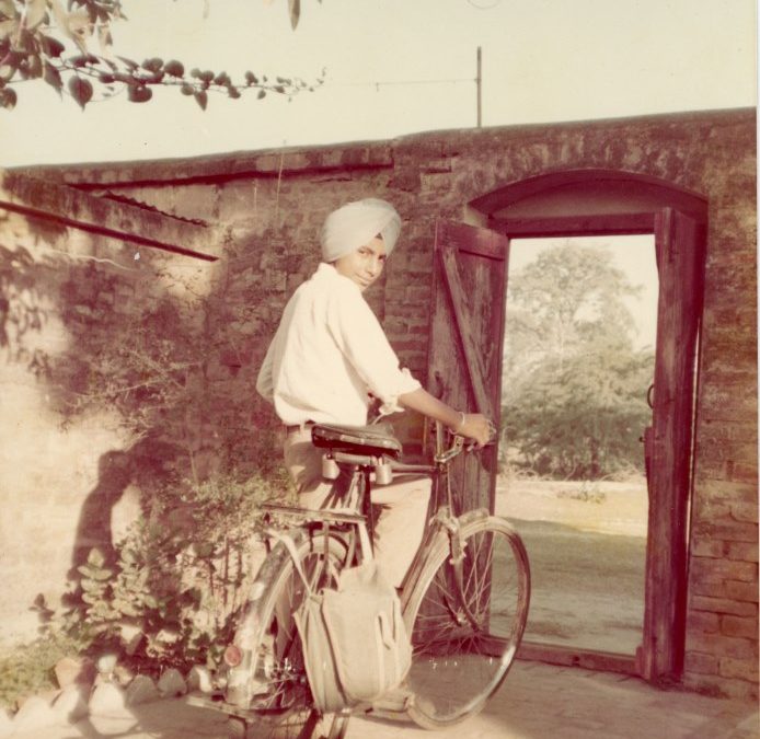 001 JSK Standing with Bike, Punjab 1975