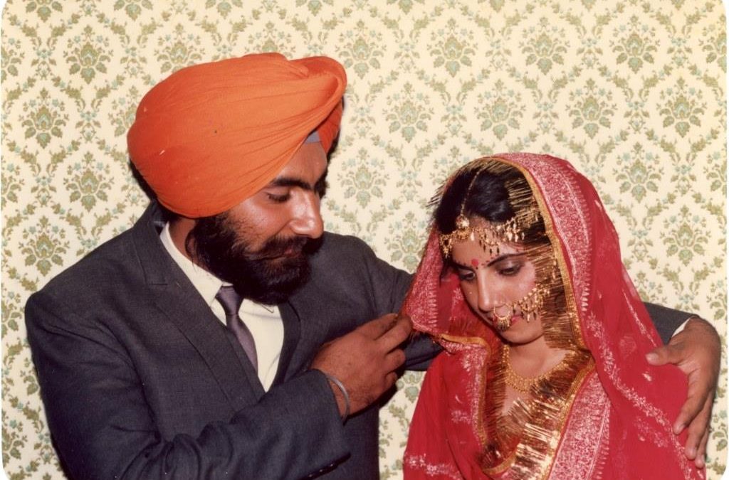 012 JSK and Sukhjit—Wedding Photo Close Up, Punjab circa 1986