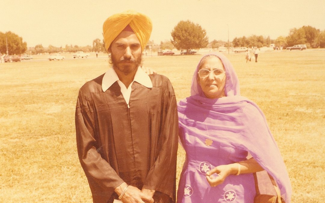 Amar Kaur and Paramjit (Her Son) at Graduation